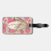 Blad Muziek en instrumenten Roze/Ivory ID481 Bagagelabel (Achterkant horizontaal)