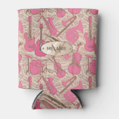 Blad Muziek en instrumenten Roze/Ivory ID481 Blikjeskoeler (Voorkant)