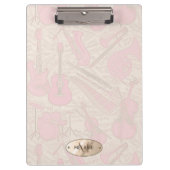 Blad Muziek en instrumenten Roze/Ivory ID481 Klembord (Voorkant)