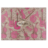 Blad Muziek en instrumenten Roze/Ivory ID481 Snijplank (Voorkant)