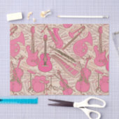 Blad Muziek en instrumenten Roze/Ivory ID481 Tissuepapier (Craft)