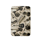 Blad Muziek en instrumenten zwart/goud ID481 Badmat (Voorkant Verticaal)
