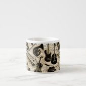 Blad Muziek en instrumenten zwart/goud ID481 Espresso Kop (Voorkant)