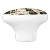 Blad Muziek en instrumenten zwart/goud ID481 Keramische Knop (Zijkant)