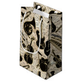 Blad Muziek en instrumenten zwart/goud ID481 Klein Cadeauzakje (Achterkant Gekanteld)