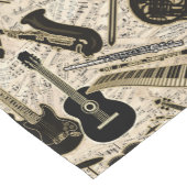 Blad Muziek en instrumenten zwart/goud ID481 Korte Tafelloper (Hoek)