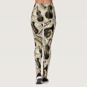 Blad Muziek en instrumenten zwart/goud ID481 Leggings (Achterkant)