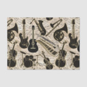 Blad Muziek en instrumenten zwart/goud ID481 Tissuepapier (Voorkant)