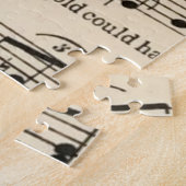 Blad Muziek Geel Rose Legpuzzel (Zijkant)