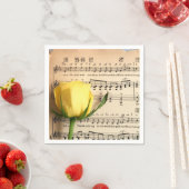 Blad Muziek Geel Rose Servet (Insitu)