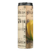 Blad Muziek Geel Rose Thermosbeker (Achterkant)