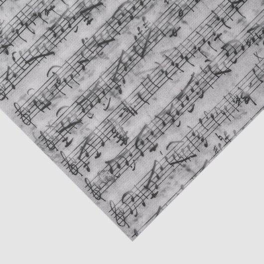 blad Muziek grijs handgeschreven ontkoppeling Tissuepapier (Detail)