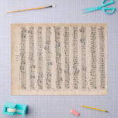 Blad Muziek handgeschreven beugels ontkoppelen Tissuepapier (Craft)