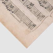 Blad Muziek handgeschreven beugels ontkoppelen Tissuepapier (Detail)