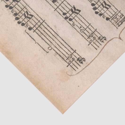 Blad Muziek  handgeschreven beugels ontkoppelen Tissuepapier (Detail)