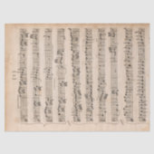 Blad Muziek  handgeschreven beugels ontkoppelen Tissuepapier (Voorkant)