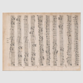 Blad Muziek  handgeschreven beugels ontkoppelen Tissuepapier