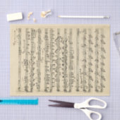 Blad Muziek handgeschreven  perkament Tissuepapier (Craft)