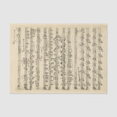 Blad Muziek handgeschreven  perkament Tissuepapier (Voorkant)