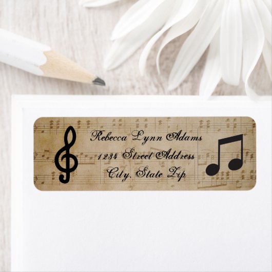 Blad Muziek - Label retouradres (Insitu)