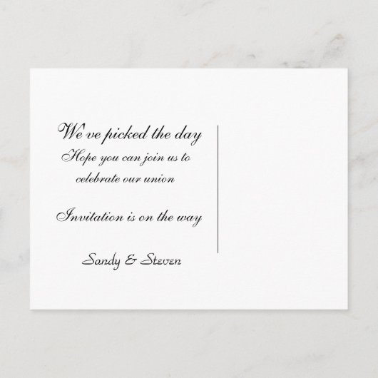 Blad Muziek opslaan Datum Briefkaart (Achterkant)