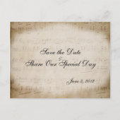 Blad Muziek opslaan Datum Briefkaart (Voorkant)