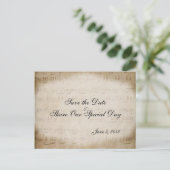 Blad Muziek opslaan Datum Briefkaart (Staand voorkant)