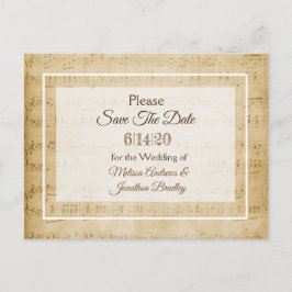 Blad Muziek opslaan Datum Briefkaart