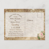 Blad Muziek opslaan Datum Briefkaart (Achterkant)