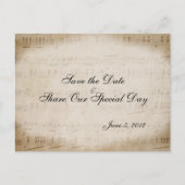 Blad Muziek opslaan Datum Briefkaart (Voorkant)