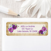  blad Muziek Paarse Rozen Adresetiketten Etiket (Insitu)