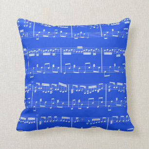 Blad Muziek Pillow Royal Blue Kussen