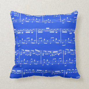 Blad Muziek Pillow Royal Blue Kussen