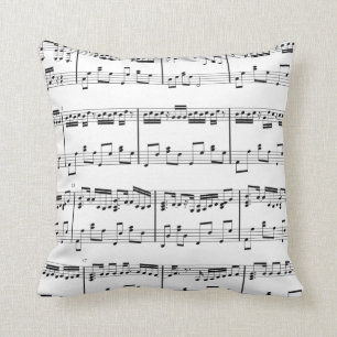 Blad Muziek Pillow White Kussen