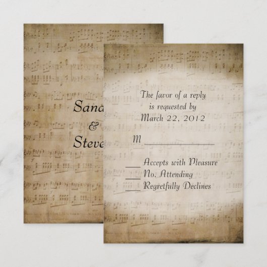 Blad Muziek RSVP (Voorkant / Achterkant)