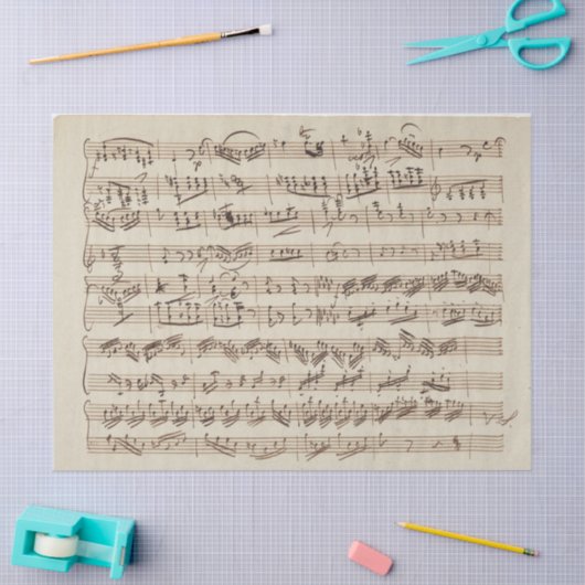Blad Muziek Sonata Ontkoppelde pagina Opmerkingen Tissuepapier (Craft)