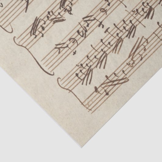 Blad Muziek Sonata Ontkoppelde pagina Opmerkingen Tissuepapier (Detail)