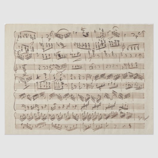 Blad Muziek Sonata Ontkoppelde pagina Opmerkingen Tissuepapier (Voorkant)