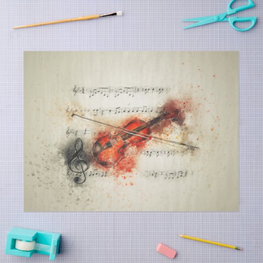 Blad Muziek Violin deklaag Tissuepapier (Craft)
