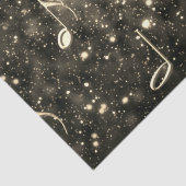 Blad Muzieknoten Gold Black-ontkoppeling Tissuepapier (Detail)