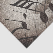 Blad Muzieknoten Muzikant ontkoppelen Tissuepapier (Detail)