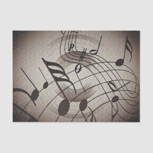 Blad Muzieknoten Muzikant ontkoppelen Tissuepapier (Voorkant)