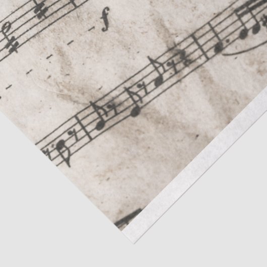 Blad muzieknoten tissuepapier (Detail)