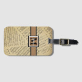  blad Muzieknotitie Muzikaans monogram Bagagelabel (Voorkant (horizontaal))