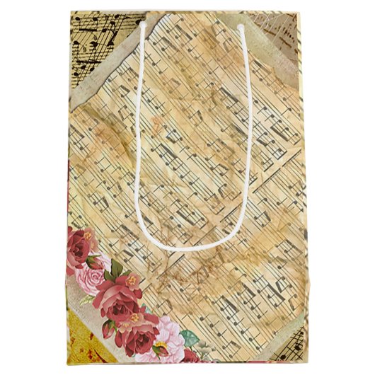  blad Muzieknotities Gift Bag Medium Cadeauzakje (Achterkant)