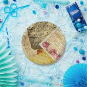  blad Muzieknotities Piano Roos Cake Papieren Bordje (Feest)