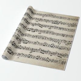 Blad muziekontwerp cadeaupapier