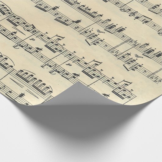 Blad muziekontwerp cadeaupapier (Hoek)