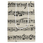 Blad muziekontwerp medium cadeauzakje (Achterkant)