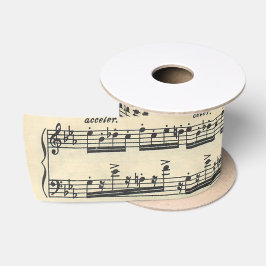 Blad muziekontwerp satijnen lint